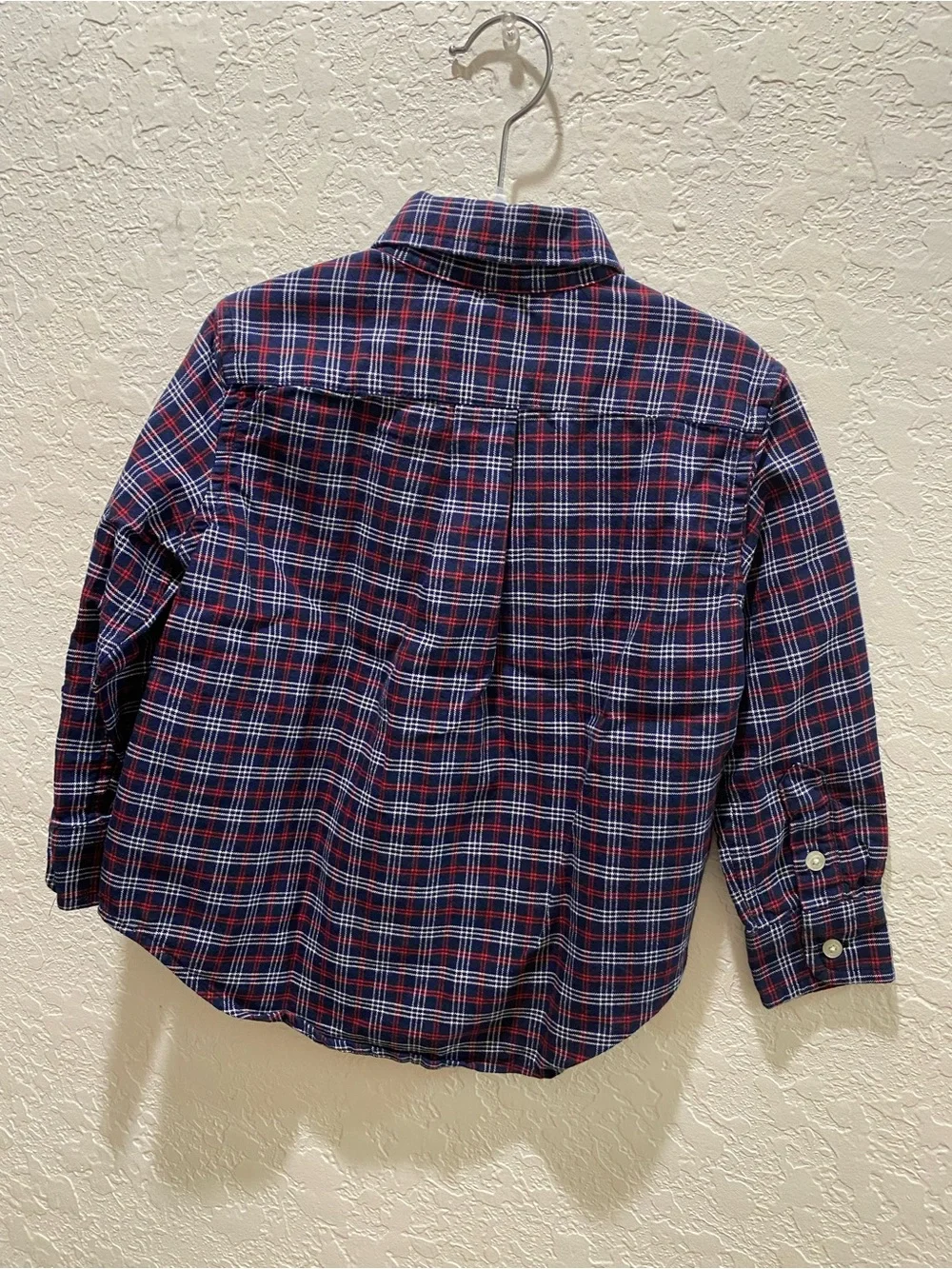 Polo Ralph Lauren Toddler Boys Navy Red Plaid Button-Down Shirt 2T